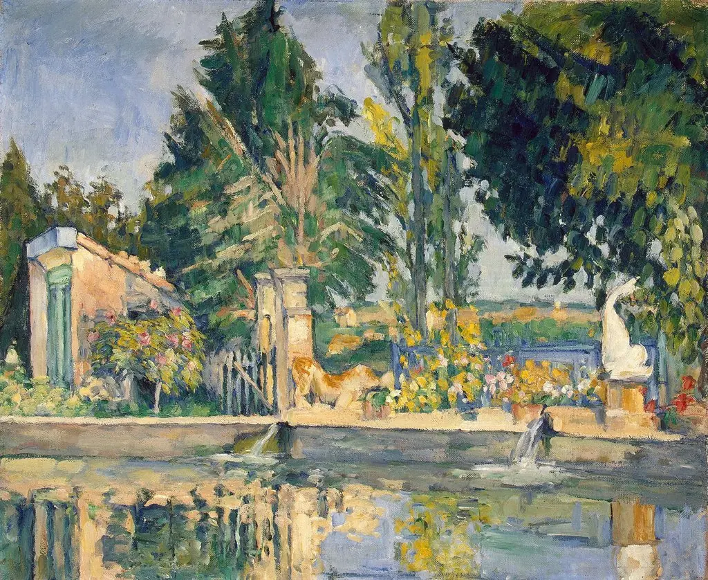 The pool at Jas de Bouffan, by Paul Cezanne