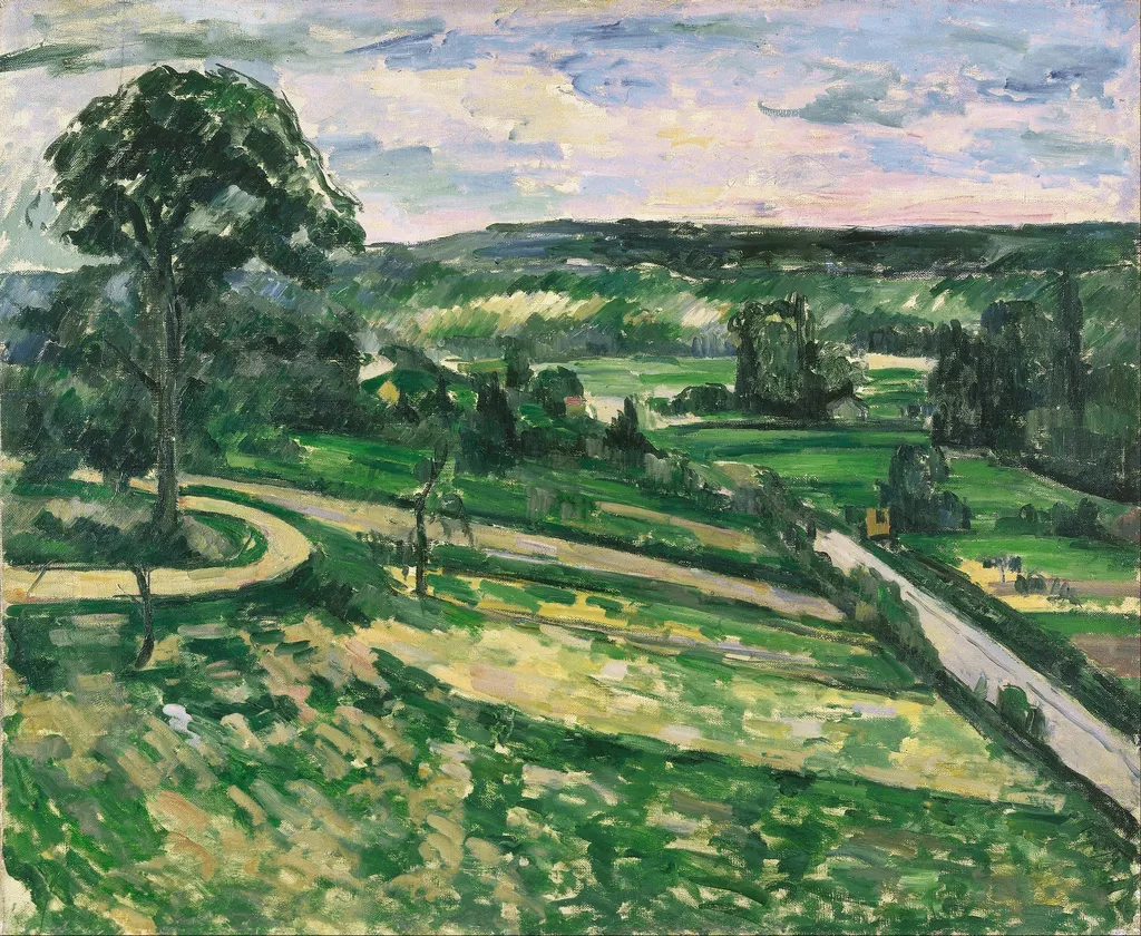 The Tree by the Bend, by Paul Cezanne, oil, 1891