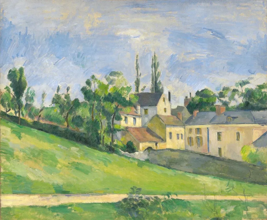 The uphill road, by Paul Cezanne, oil, 1891
