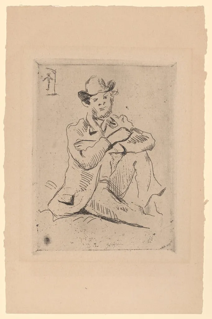 Untitled, by Paul Cezanne, ink, 1873