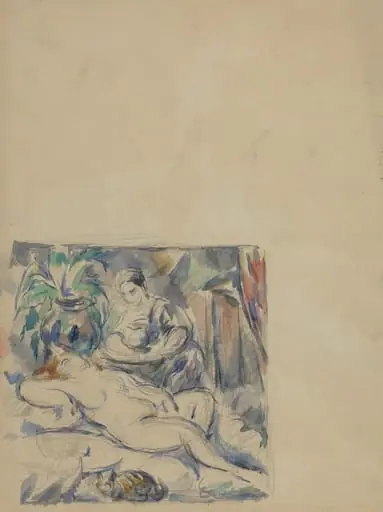 Waking Up [verso], by Paul Cezanne