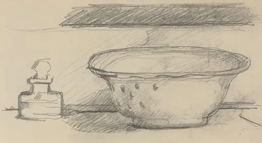 Wash Basin and Scent Bottle [recto], by Paul Cezanne