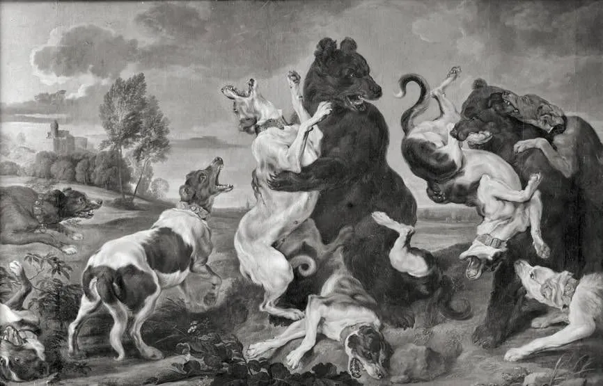 Bärenjagd, by Paul de Vos, unspecified, 1637