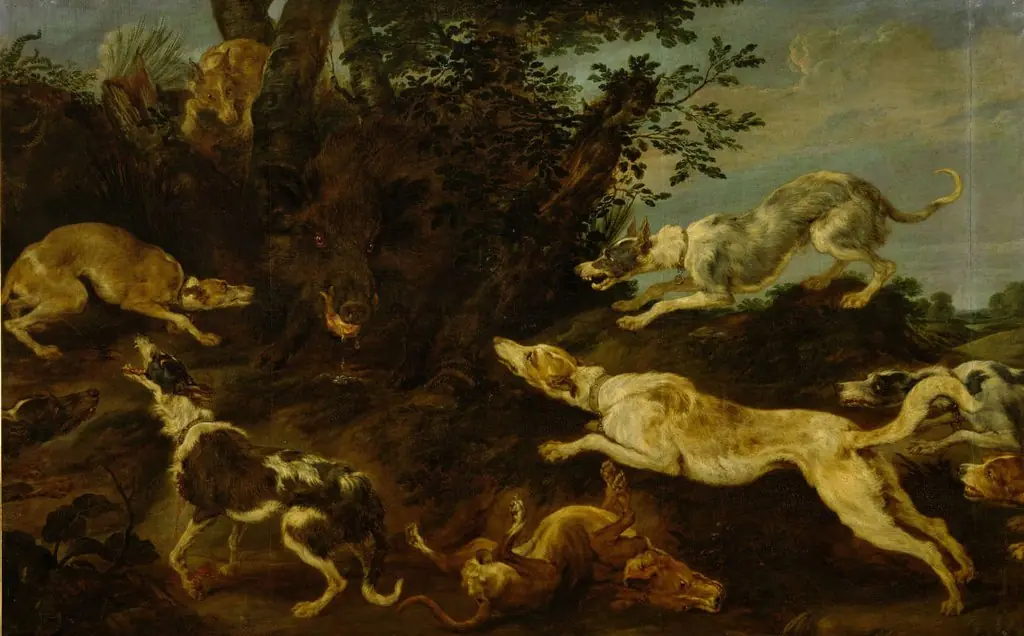 Boar hunt, by Paul de Vos
