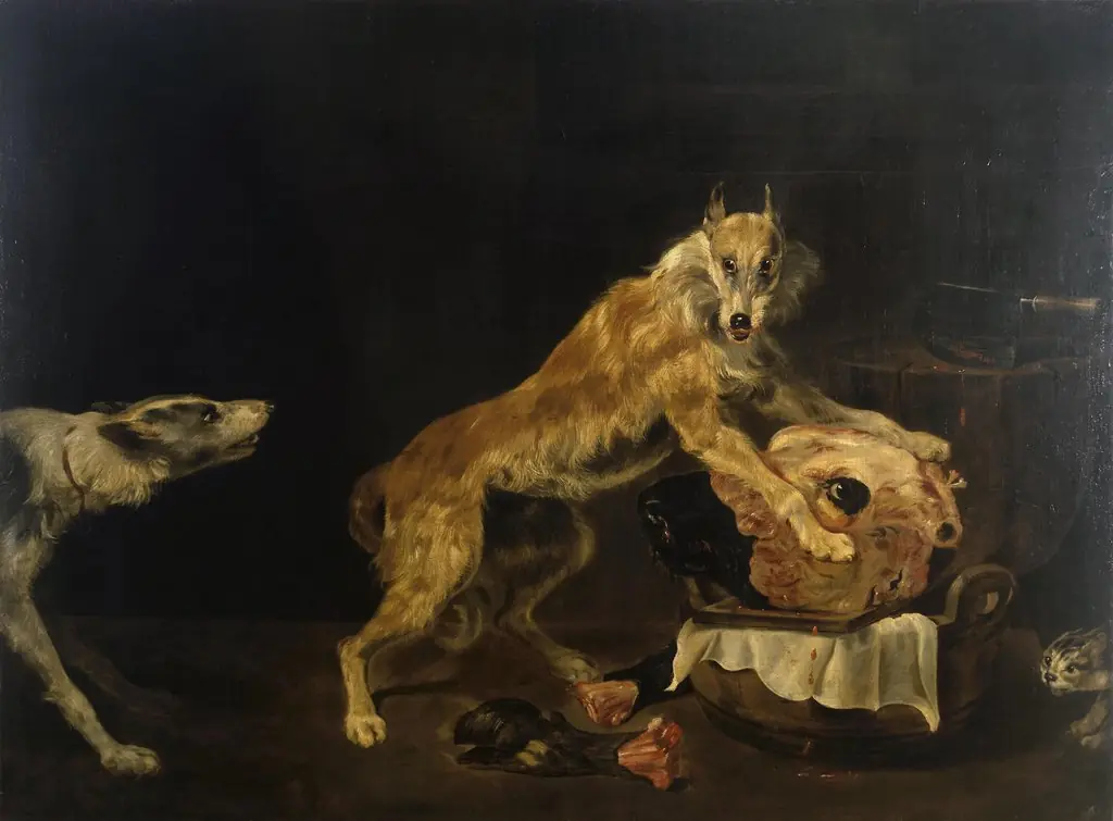 Dogs with a Bull's Head, by Paul de Vos