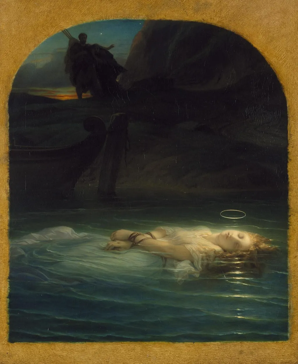 Christian Martyr Drowned in the Tiber During the Reign of Diocletian, by Paul Delaroche, oil, 1853