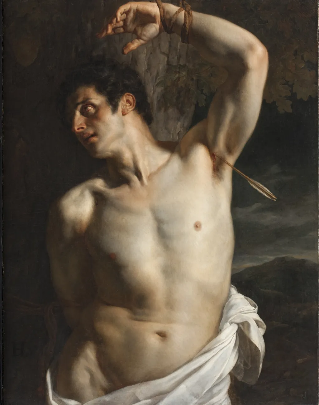 Saint Sebastian, by Paul Delaroche, oil, 1836