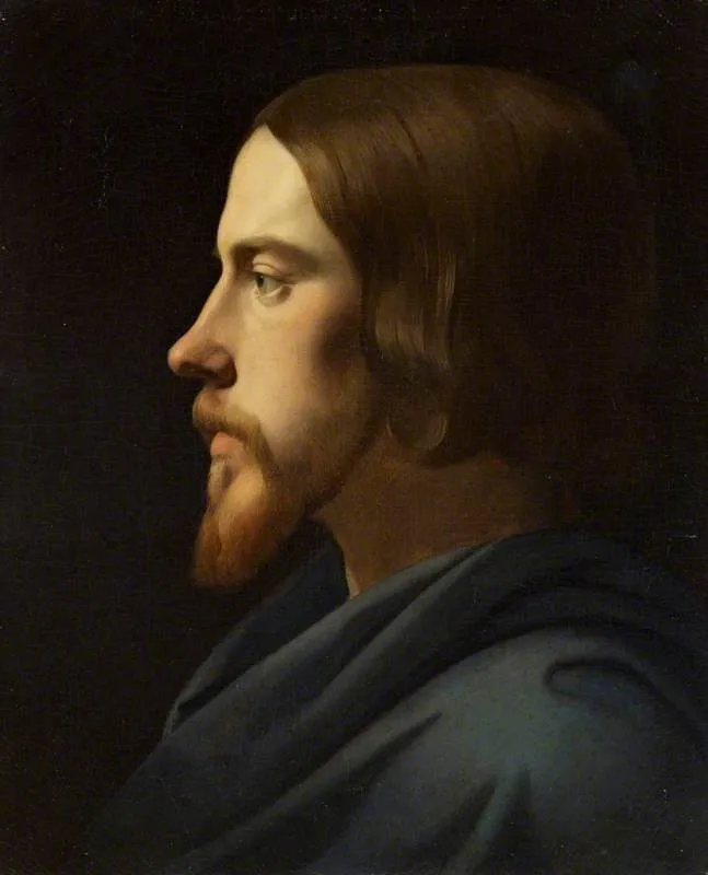 Study for the Head of Christ for La Madeleine, Paris (Portrait of Eugène Buttura), by Paul Delaroche, oil, 1834