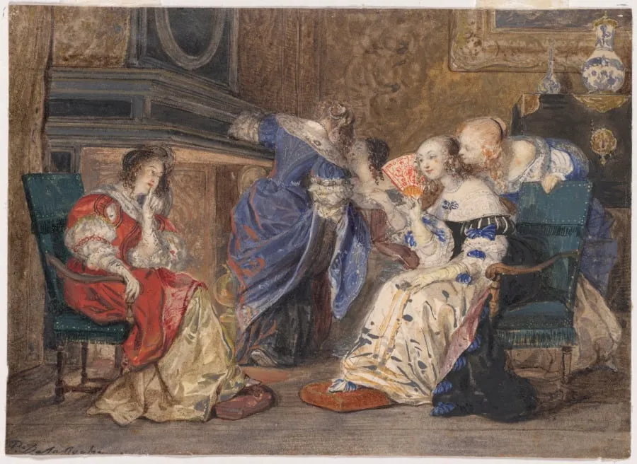 Women in an Interior, by Paul Delaroche, 1830