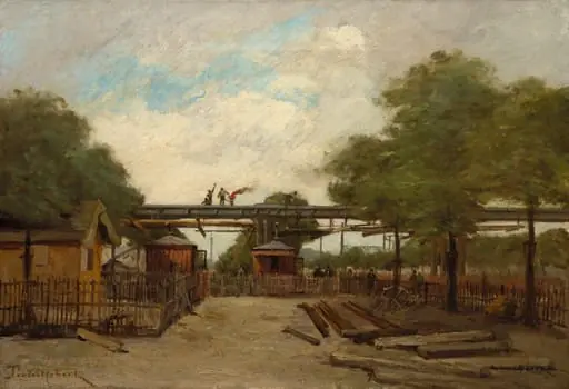 Construction of an Elevated Railway: Bridge over the Cours de Vincennes, by Paul Désiré Trouillebert