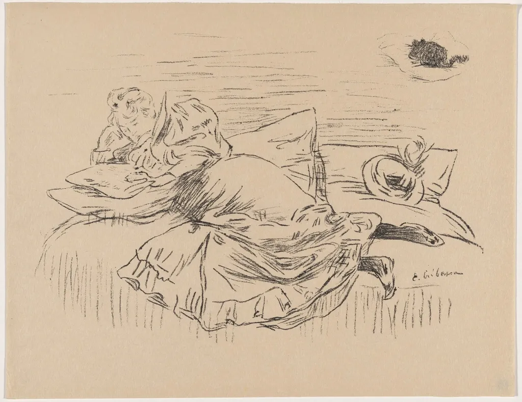 Croquis (Sketch), by Paul Edouard Crébassa, ink, 1895