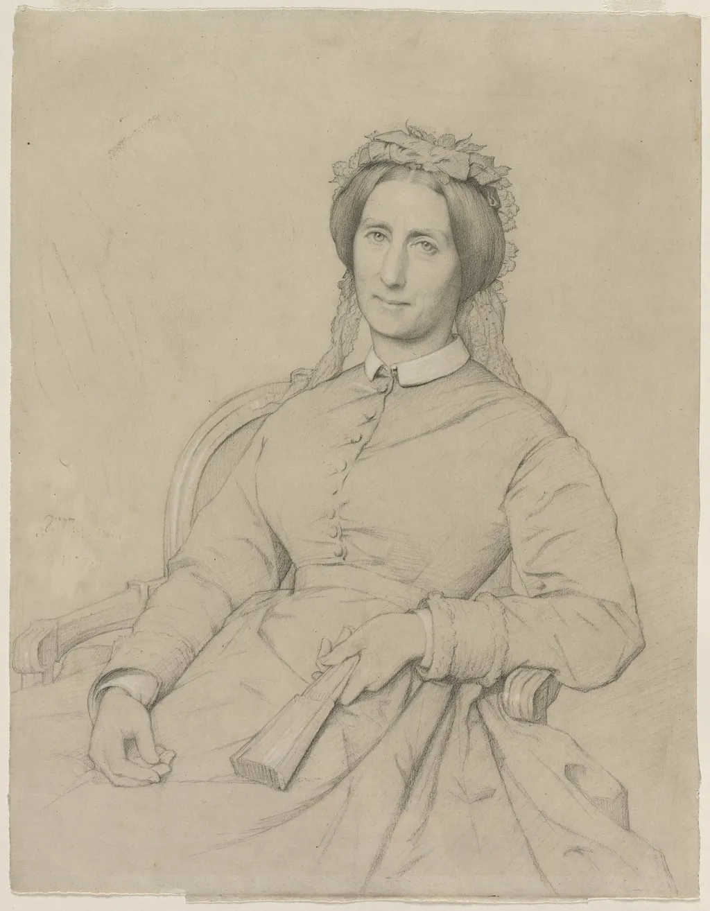 Madame Hippolyte Flandrin (Aimée Ancelot), by Paul Flandrin, 1869