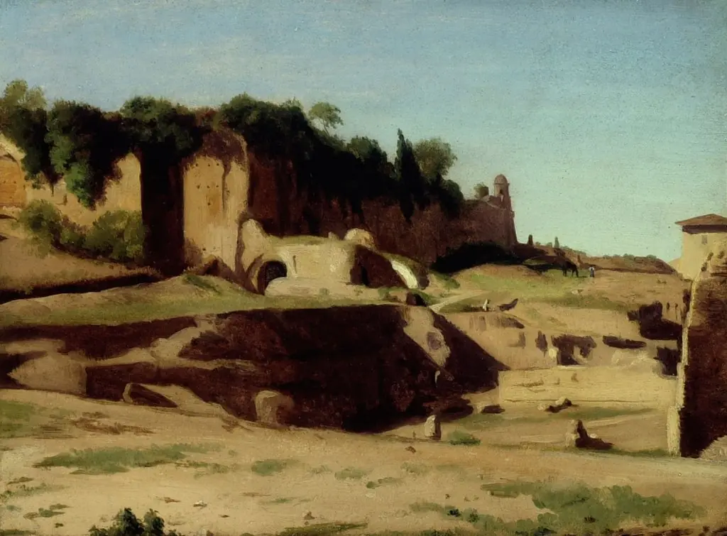 The Imperial Palace on the Palatine, Rome, by Paul Flandrin