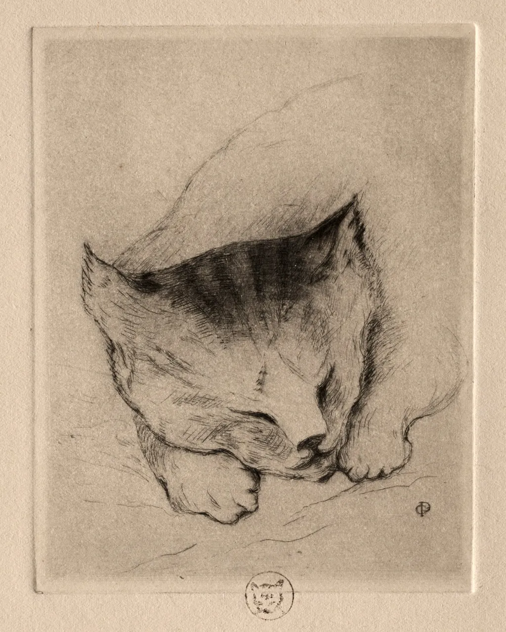 Six Etchings: Head of a Kitten, by Paul Gachet, 1895