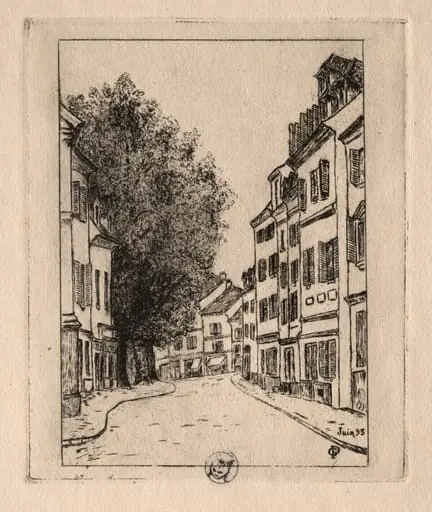 Six Etchings: Notre Dame, Pontoise, by Paul Gachet