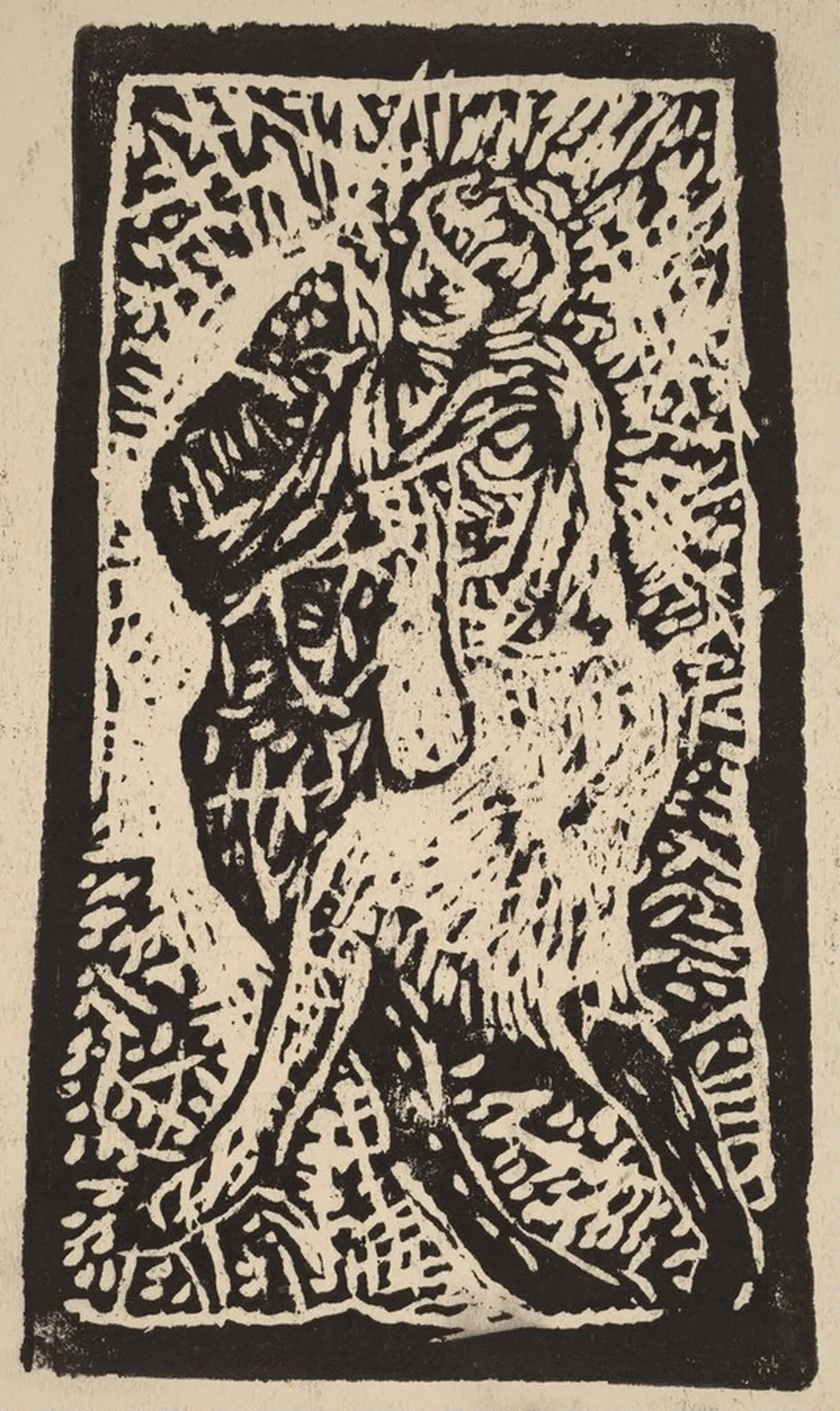 Lovers, by Paul Gangolf, ink, 1914