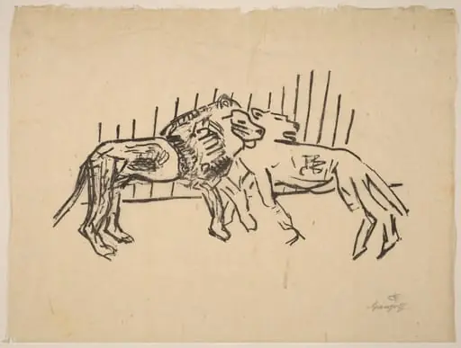 Two Lions (Zwei Löwen), by Paul Gangolf