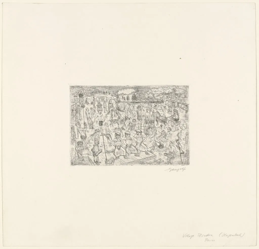 Untitled, by Paul Gangolf, ink, 1928