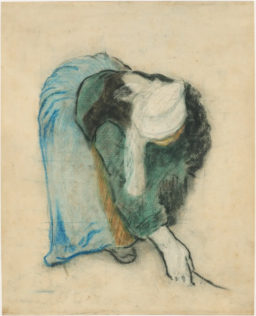 A Breton Gleaner, by Paul Gauguin, pastel, 1886