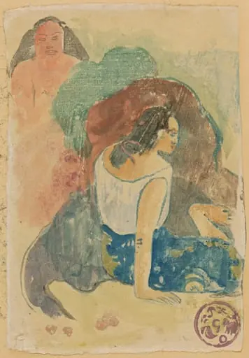 Arearea no Varua Ino (Words of the Devil) [recto], by Paul Gauguin