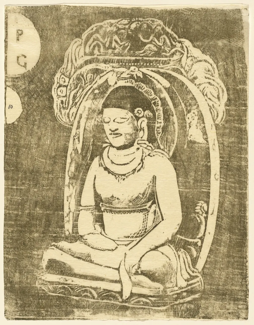Bouddha (Buddha), by Paul Gauguin, ink, 1895