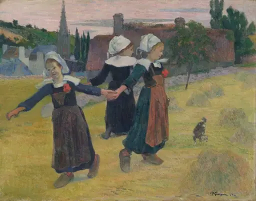 Breton Girls Dancing, Pont-Aven, by Paul Gauguin