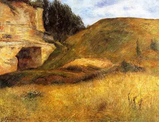 Chou Quarry, Hole in the Cliff, by Paul Gauguin, 1892