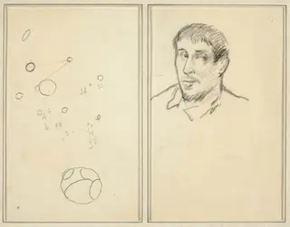 Circles and Numbers; Self-Portrait [recto], by Paul Gauguin, 1885