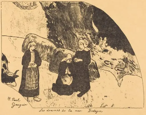 Dramas of the Sea, Brittany (Les drames de la mer, Bretagne), by Paul Gauguin