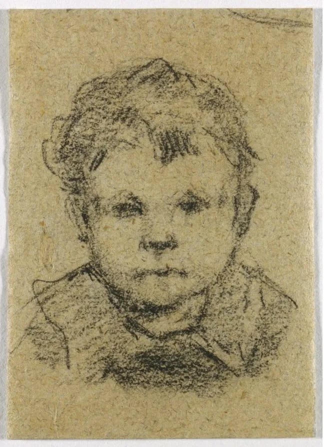Emil Gauguin as a Child, Wearing a Collared Shirt, by Paul Gauguin, 1876