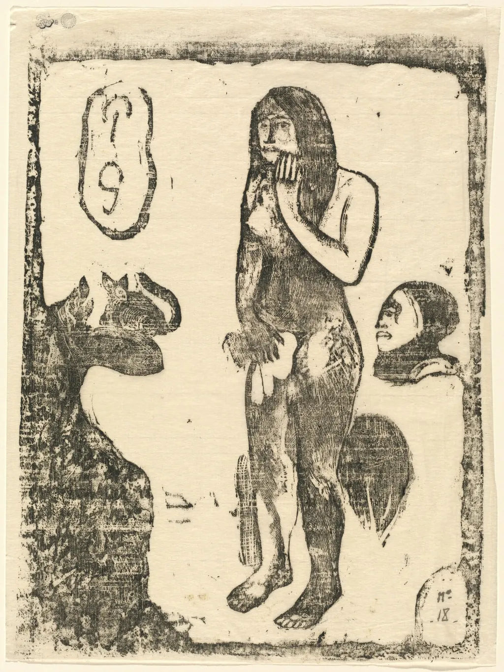 Eve, by Paul Gauguin, ink, 1898