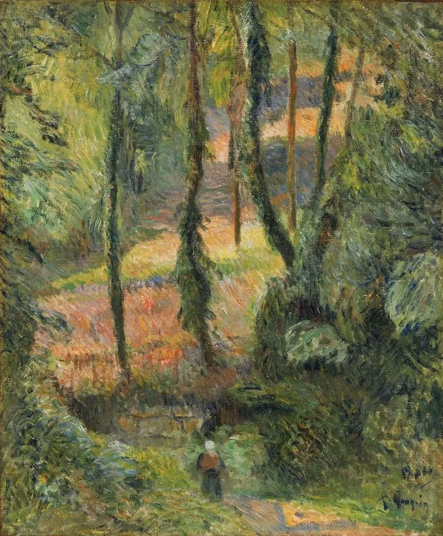 Forest Interior (Sous-Bois), by Paul Gauguin, oil, 1892