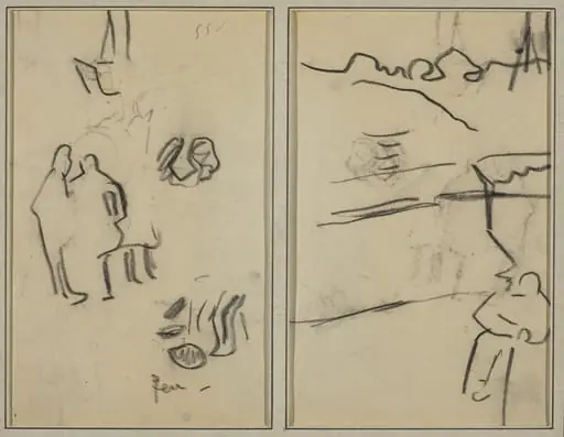 Group of Human Forms; A Man Seated [recto], by Paul Gauguin