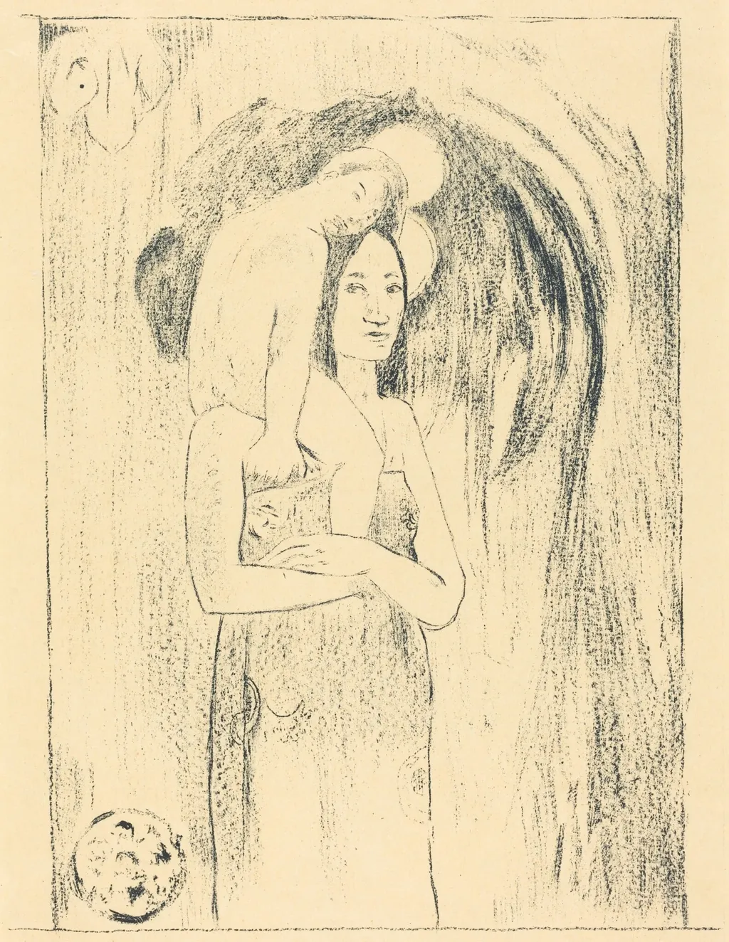 Ia Orana Maria (We Greet Thee, Mary), by Paul Gauguin, ink, 1894