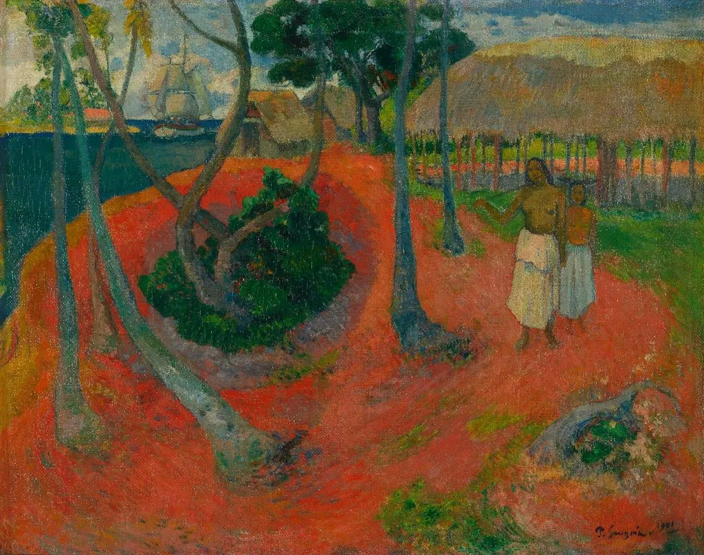 Idyll in Tahiti, by Paul Gauguin, oil, 1901