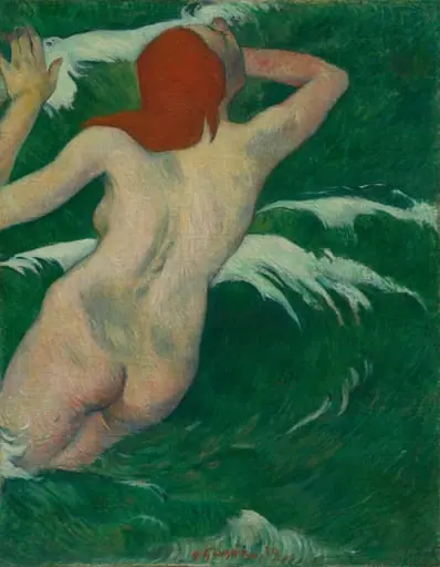 In the Waves (Dans les Vagues), by Paul Gauguin