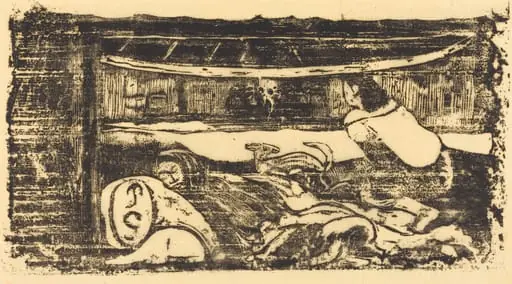 Interior of a Hut (Interieur de case), by Paul Gauguin