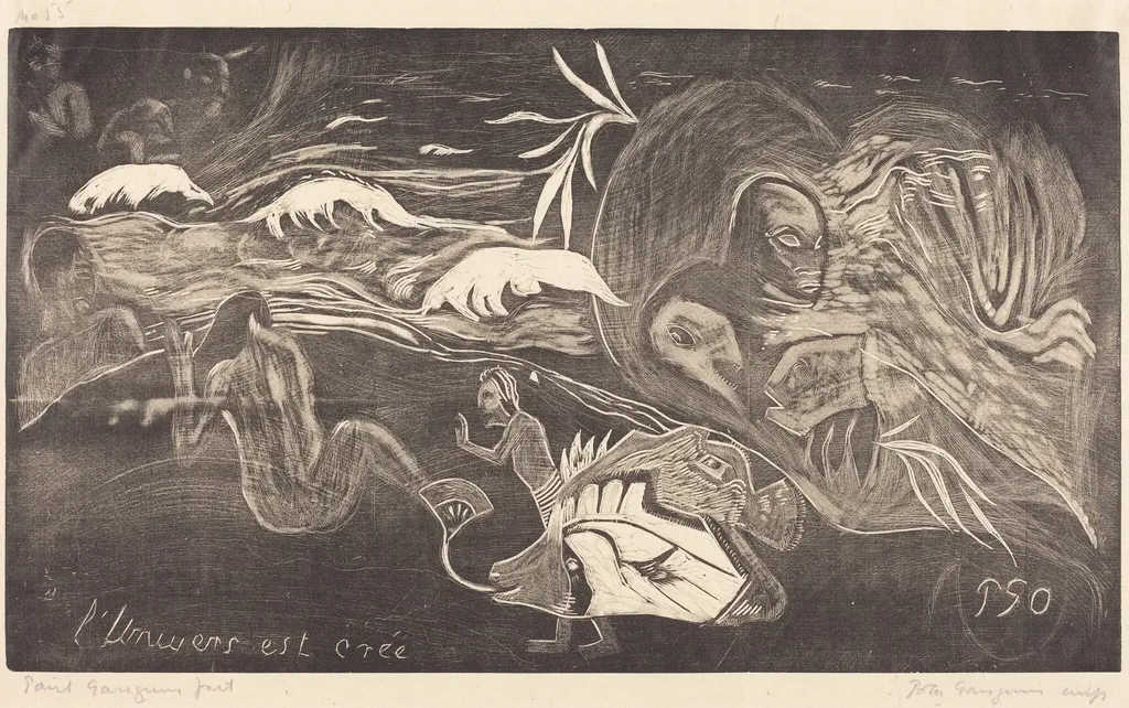 L'Univers est crée (The Creation of the Universe), by Paul Gauguin, ink, 1894