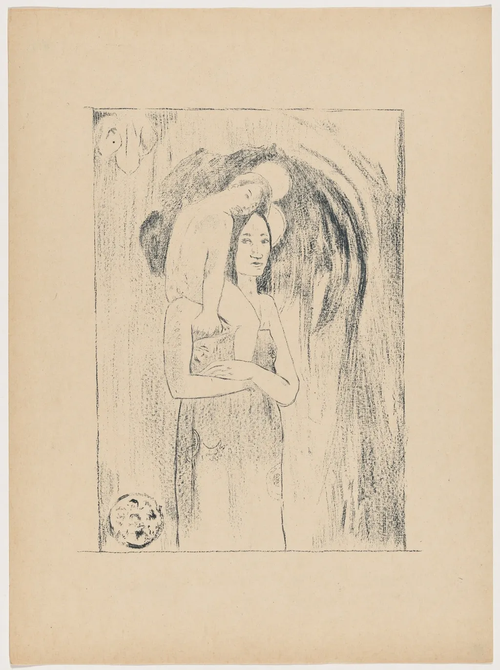 La vierge et l'enfant (The Virgin and Child), by Paul Gauguin, 1895