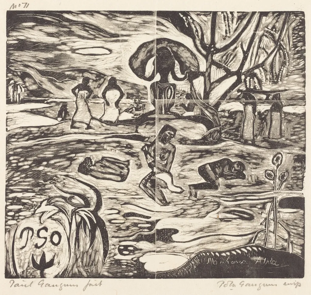 Mahana Atua (Day of the Gods), by Paul Gauguin, ink, 1894