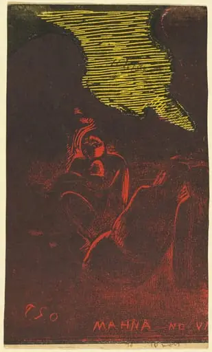 Mahna no Varua Ino (The Demon Speaks) [verso], by Paul Gauguin