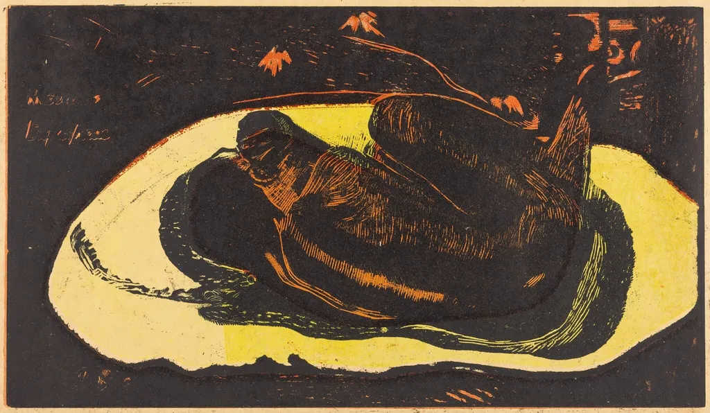 Manao Tupapau (She is Haunted by a Spirit), by Paul Gauguin, ink, 1894