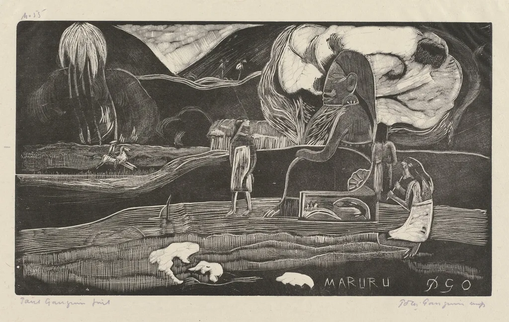 Maruru (Thank You), by Paul Gauguin, ink, 1894