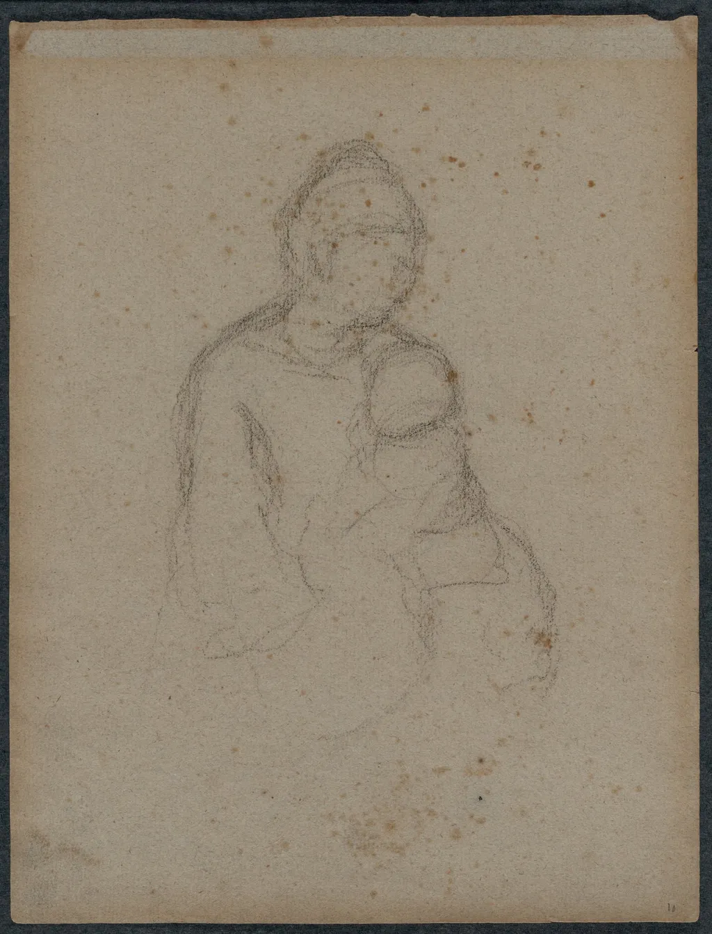 Mother and Child (recto), by Paul Gauguin, 1874