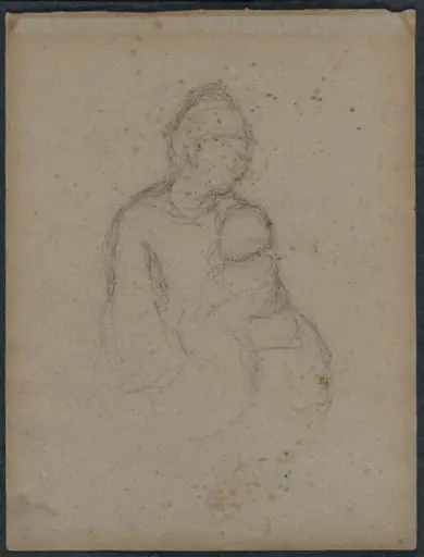 Mother and Child (recto), by Paul Gauguin