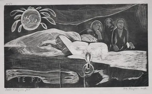 Noa Noa: Te Po (Eternal Night), by Paul Gauguin