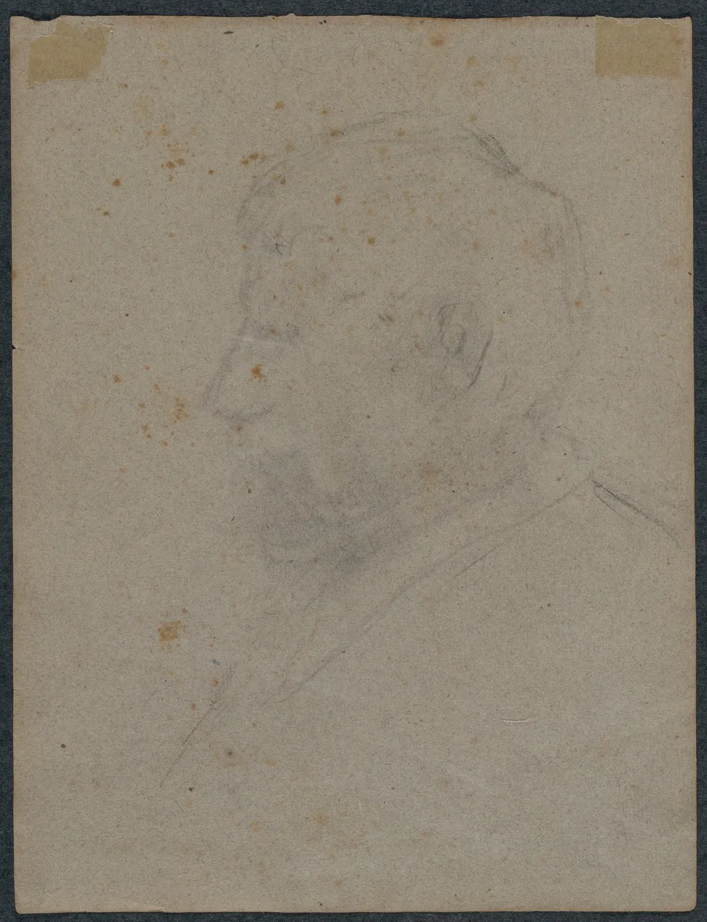 Profile Bust of a Man (verso), by Paul Gauguin, 1874