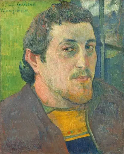 Self-Portrait Dedicated to Carrière, by Paul Gauguin, 1888