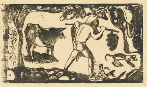 Tahitian Carrying Bananas (Le porteur de fei), by Paul Gauguin