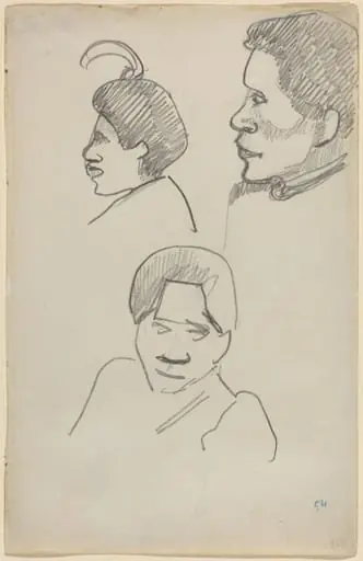 Tahitian Heads, by Paul Gauguin